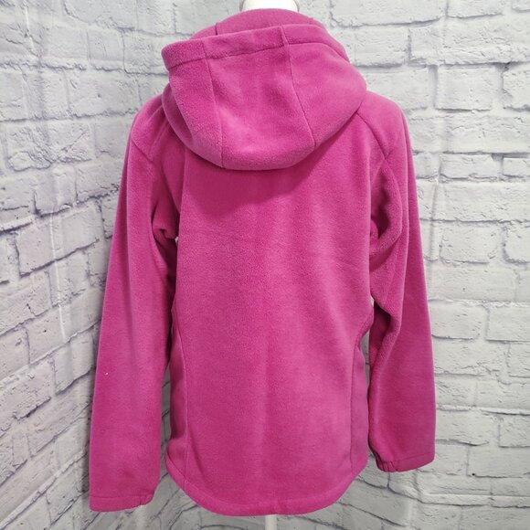 Columbia Women's Fleece jacket with hood PINK Great Condition sz Medium - Picture 2 of 5